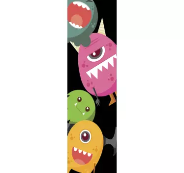 Vinilo monstruo personajes monstruosos coloridos - TenVinilo