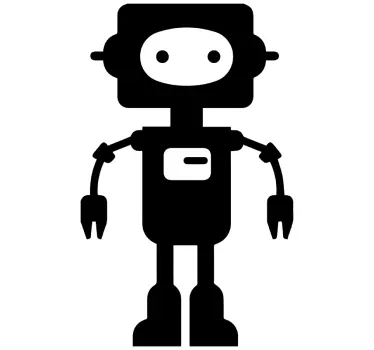 Vinilo pared ilustración de robot - TenVinilo