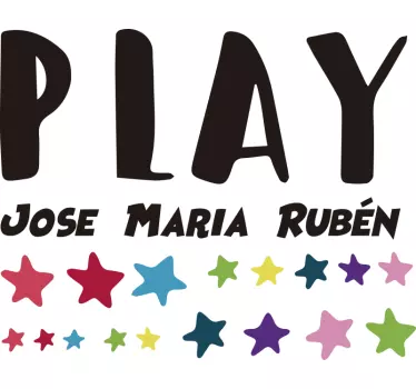 Vinilo bebé sala de juegos personalizable - TenVinilo