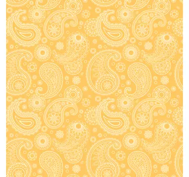 Vinilo muebles paisley amarillo - TenVinilo