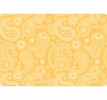 Vinilo para laptop paisley amarillo - TenVinilo