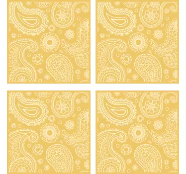 Azulejos vinilicos estilo árabe paisley - TenVinilo