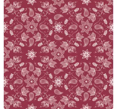Vinilo muebles diseño paisley de flores - TenVinilo
