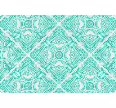 Vinilo para laptop estilo floral azul - TenVinilo