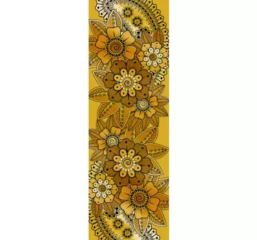Vinilo para refrigerador estilo indio paisley - TenVinilo