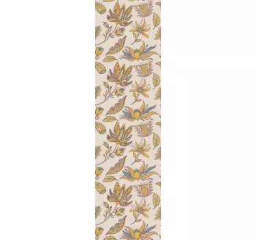 Vinilo para refrigerador conjunto de flores paisley - TenVinilo