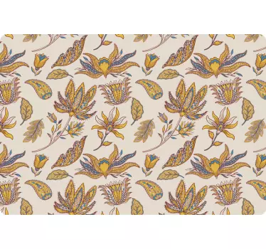 Vinilo para laptop conjunto de flores paisley - TenVinilo