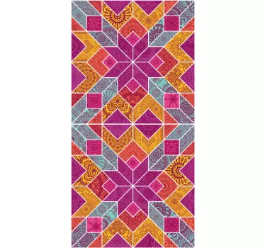 Vinilo para puertas mosaico de paisley - TenVinilo