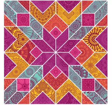 Vinilo muebles mosaico de paisley - TenVinilo