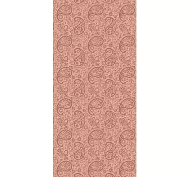 Vinilo para refrigerador patrón rosa paisley - TenVinilo