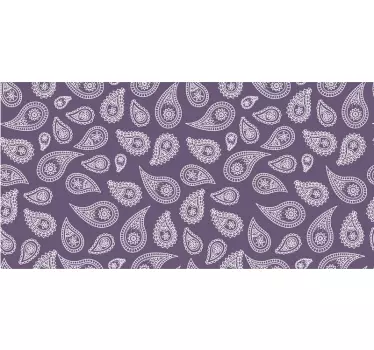 Vinilo mueble paisley retro tono lila - TenVinilo
