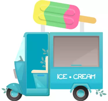 Vinilo infantil camión de helados - TenVinilo