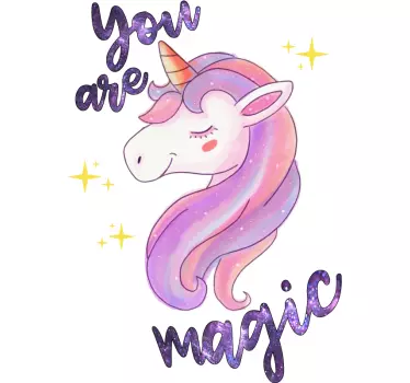 Vinilo cuento infantil Eres un texto mágico de unicornio - TenVinilo