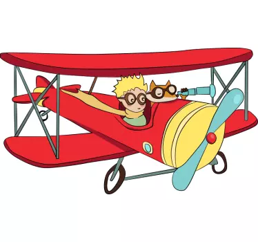 Vinilo decorativo cuento infantil Avion del principito - TenVinilo