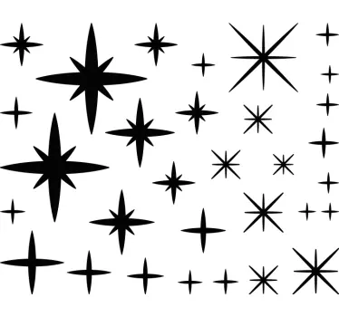Vinilo pared infantil estrellas brillantes - TenVinilo