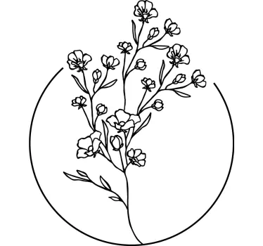 Vinilo de flor Flores simples - TenVinilo