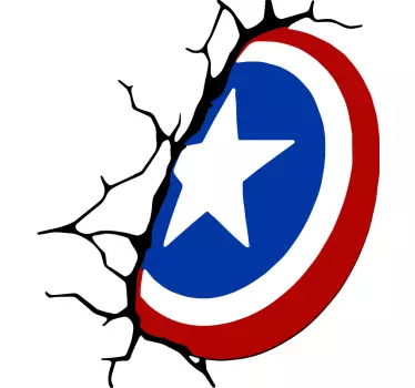 Pegatinas superhéroe Escudo del capitán américa - TenVinilo