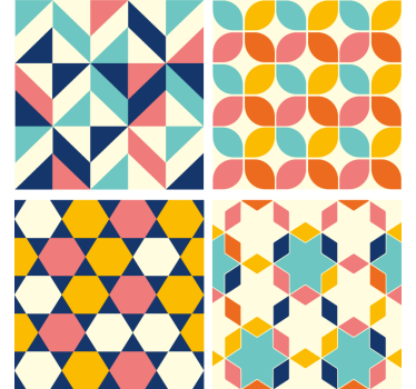 Azulejos adhesivos Intrincado mosaico de colores - TenVinilo