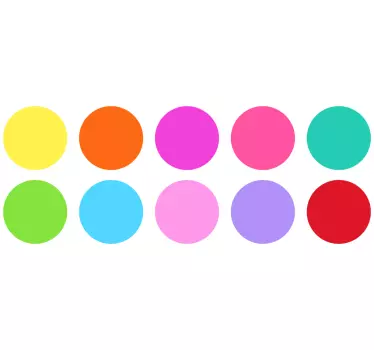 Pack vinilos con puntos coloridos - TenVinilo