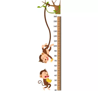 Vinilo medidor infantil monito divertido - TenVinilo