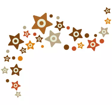 Vinilo pared infantil arreglo de estrellas coloridas - TenVinilo