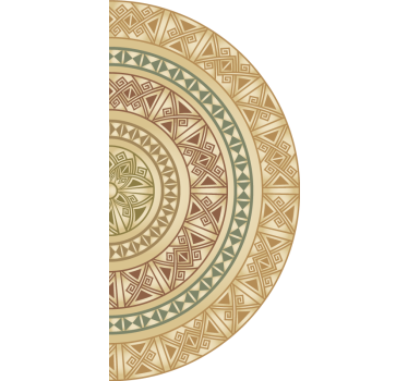 Vinilo para mamparas de baño medio mandala étnico - TenVinilo
