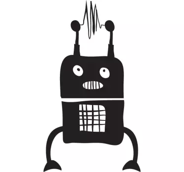 Vinilo infantil figura de robot juguetón - TenVinilo