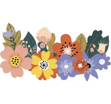 Vinilo de flor Prado de primavera - TenVinilo