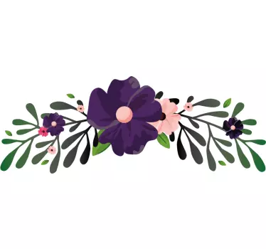 Vinilo de flor Adorno de flores de campo salvaje - TenVinilo