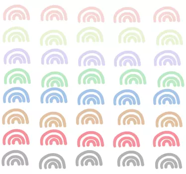 Vinilos para niños arcoíris tonos pastel - TenVinilo