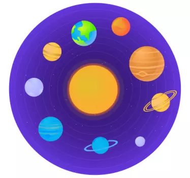 Vinilo espacio concepto de sistema solar - TenVinilo