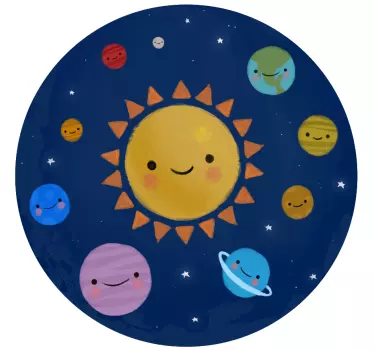 Vinilo galaxia Feliz sistema solar - TenVinilo
