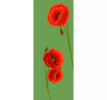 Pegatina reciclaje de flores amapolas - TenVinilo