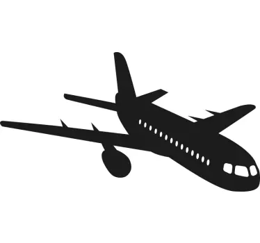 Vinilo decorativo ilustración Avión boeing volando - TenVinilo