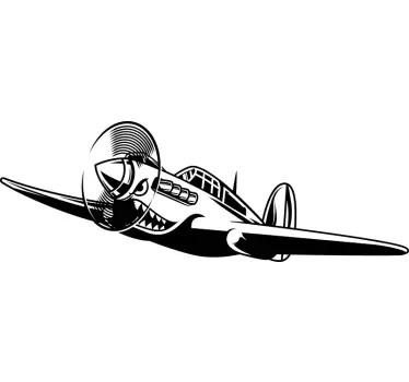 Vinilo decorativo ilustración Aviones de la segunda guerra mundia - TenVinilo