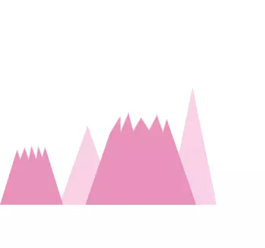 Vinilo pared infantil paisaje montañoso para habitación - TenVinilo