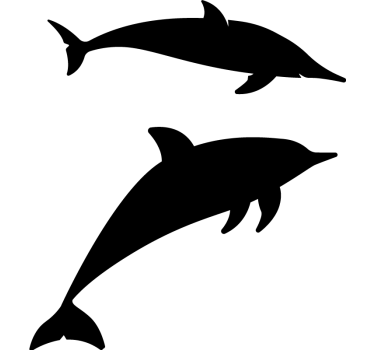 Vinilo mampara ducha de delfines - TenVinilo