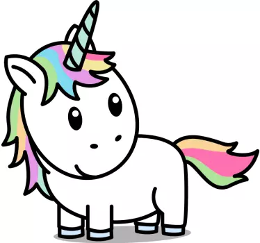 Vinilo para niñas unicornio bebé de dibujos - TenVinilo