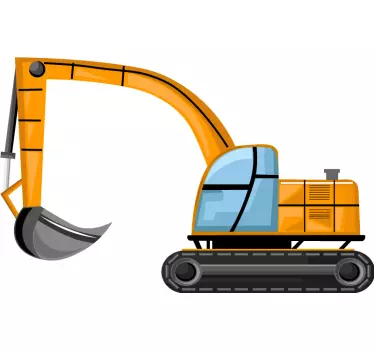 Vinilo juguete Excavadora bulldozer caterpillar - TenVinilo