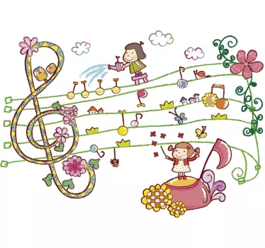 Vinilo infantil ciudad musical - TenVinilo