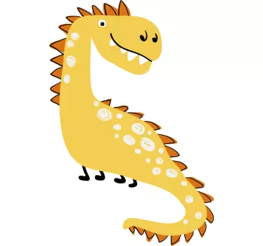 Vinilo pared infantil personaje dino juguetón - TenVinilo