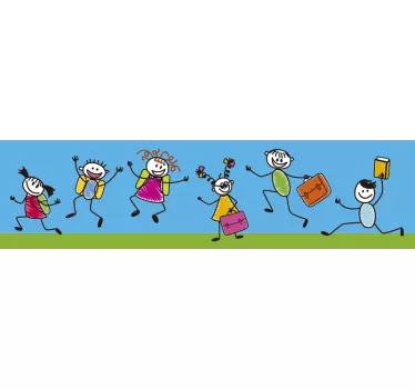 Vinilo infantil cenefa vuelta a clase - TenVinilo