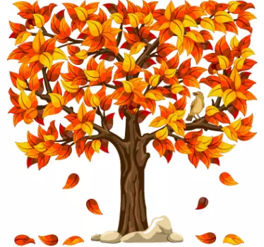Vinilo decorativo vegetación otoño - TenVinilo