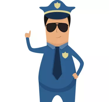Vinilo decorativo profesión policía - TenVinilo