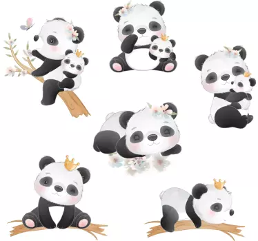 Vinilo decorativo de animal salvaje Vida panda - TenVinilo