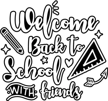 Pegatina para portátiles welcome to school - TenVinilo