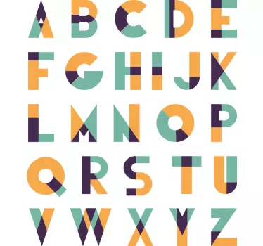 Vinilo abecedario pantalla de letras - TenVinilo