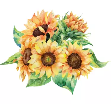 Vinilo de flor Girasoles - TenVinilo