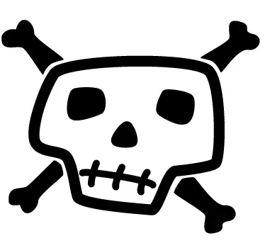 Vinilo portátil calavera cómic - TenVinilo
