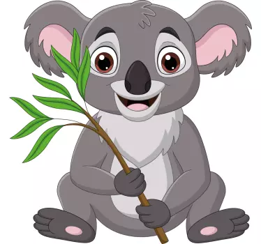 Vinilo pared infantil koala alegre - TenVinilo